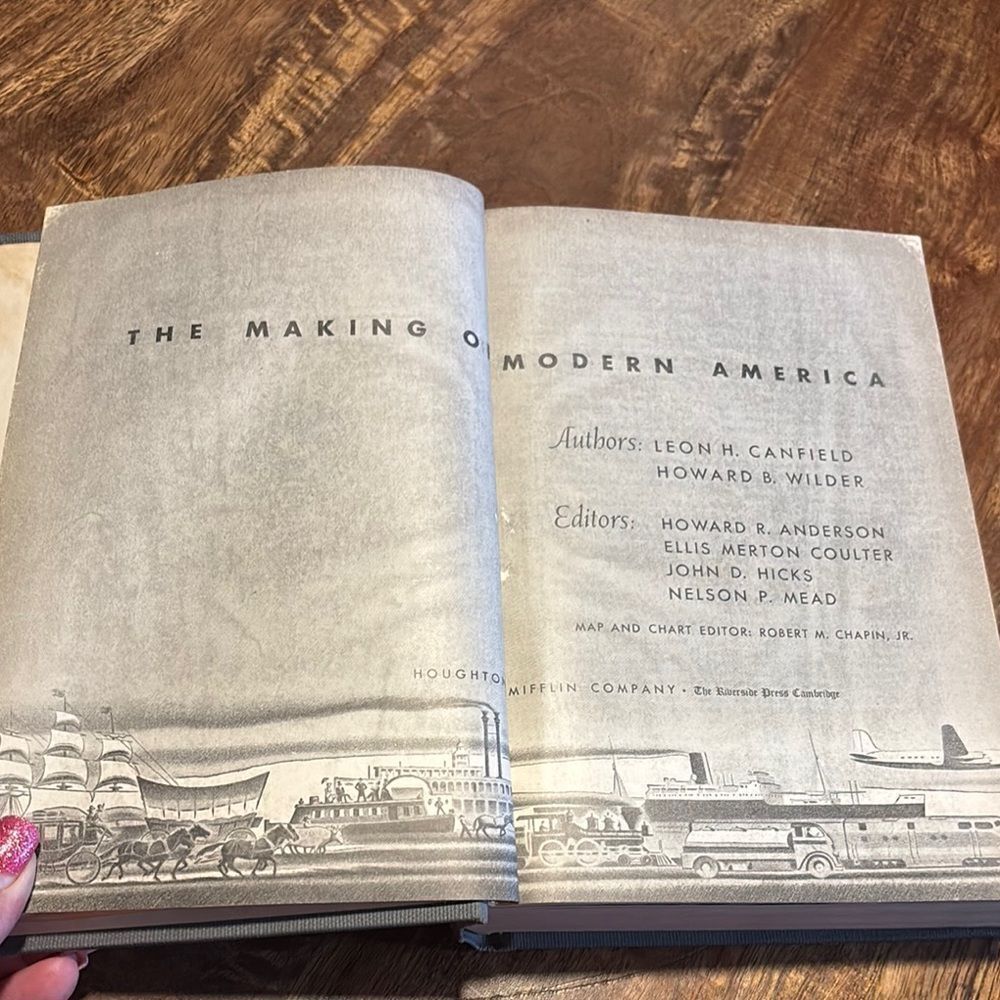 The making of modern America; (Riverside social studies series) hardback 1950